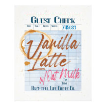 Vanilla Latte Oat Milk Koffie Gast Check Ontvangst