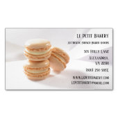 Vanilla Macarons Food Pastry Chef Bakkerij Baker Magnetisch Visitekaartje (Voorkant)