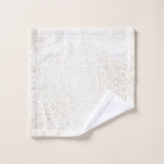 Vanilla Mandala Bath Towel, Towel & Face Cloth Set Bad Handdoek (Wasdoekje)