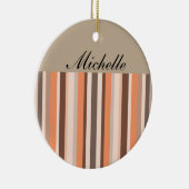 Vanilla Melon Stripes Keramisch Ornament (Rechts)