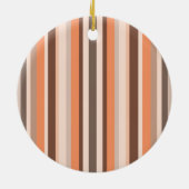 Vanilla Melon Stripes Keramisch Ornament (Achterkant)
