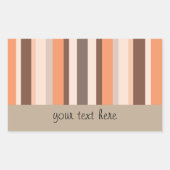 Vanilla Melon Stripes Rechthoekige Sticker (Voorkant)