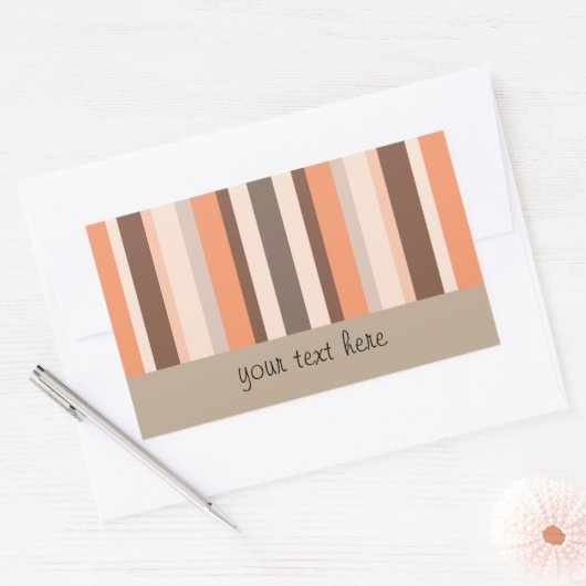 Vanilla Melon Stripes Rechthoekige Sticker (Envelop)