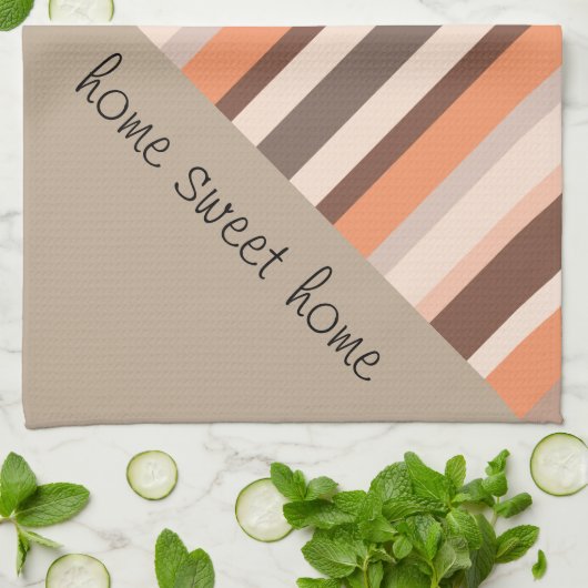 Vanilla Melon Stripes Theedoek (Gevouwen)