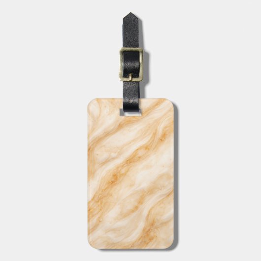 Vanilla Milkshake Marble Texture Bagagelabel (Voorkant verticaal)