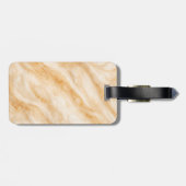 Vanilla Milkshake Marble Texture Bagagelabel (Achterkant horizontaal)
