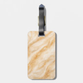 Vanilla Milkshake Marmer Textuur Bagagelabel (Achterkant verticaal)