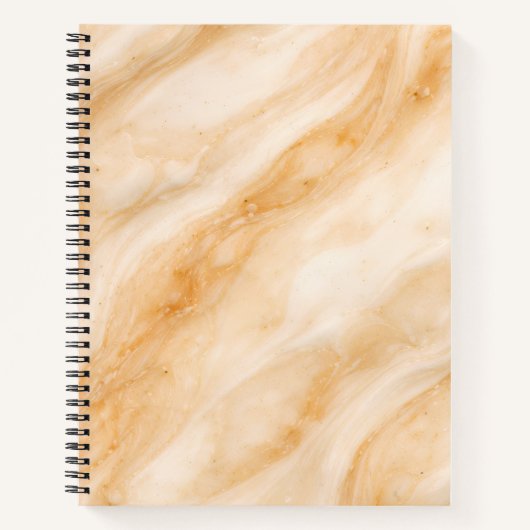 Vanilla Milkshake Marmer Textuur Notitieboek (Voorkant)