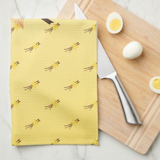 Vanilla Orchid en Vanilla Bean Theedoek (Quarter Fold)