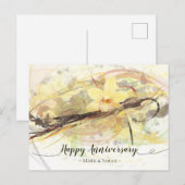 Vanilla Orchid Flower Abstract Art Calligrafie Briefkaart (Voorkant / Achterkant)