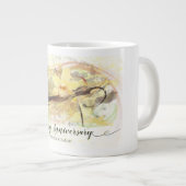 Vanilla Orchid Flower Abstract Art Calligrafie Grote Koffiekop (Voorkant rechts)