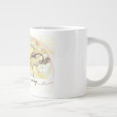 Vanilla Orchid Flower Abstract Art Calligrafie Grote Koffiekop (Rechts)