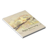 Vanilla Orchid Flower Abstract Art Calligrafie Notitieblok (Schuin)