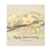 Vanilla Orchid Flower Abstract Art Calligrafie Notitieblok (Voorkant)