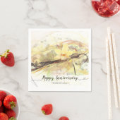 Vanilla Orchid Flower Abstract Art Calligrafie Servetten (Insitu)