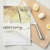 Vanilla Orchid Flower Abstract Art Calligrafie Theedoek (Quarter Fold)