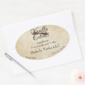 Vanilla Oval Personalize Product Label (Envelop)