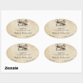 Vanilla Oval Personalize Product Label (Vel)