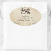 Vanilla Oval Personalize Product Label (Tas)