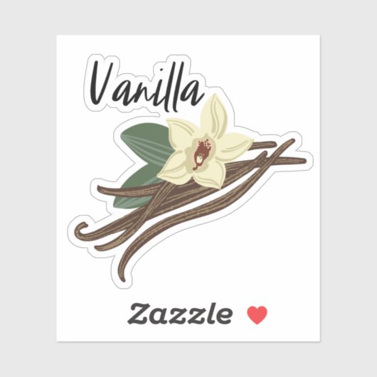 Vanilla Pod Spice Jar Sticker (Vel)