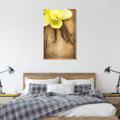 Vanilla Pods and Flower over Wooden Background Canvas Afdruk (Insitu (Slaapkamer))