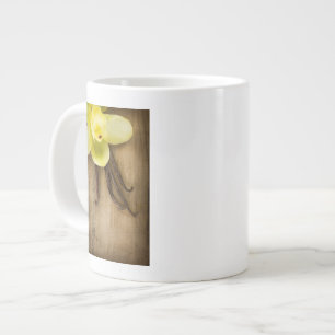 Vanilla Pods and Flower over Wooden Background Grote Koffiekop