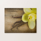 Vanilla Pods and Flower over Wooden Background Legpuzzel (Horizontaal)