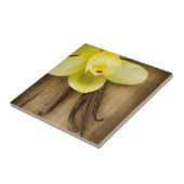 Vanilla Pods and Flower over Wooden Background Tegeltje (Zijkant)