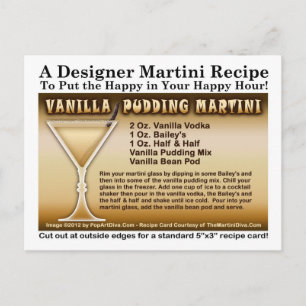 Vanilla Pudding Martini Recipe Briefkaart