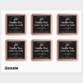 Vanilla Roos Scented Soy Candles Labels Roze Zwart (Vel)