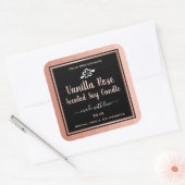 Vanilla Roos Scented Soy Candles Labels Roze Zwart (Envelop)