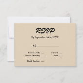 Vanilla RSVP-kaart RSVP Kaartje (Voorkant)