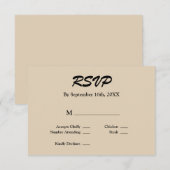 Vanilla RSVP-kaart RSVP Kaartje (Voorkant / Achterkant)