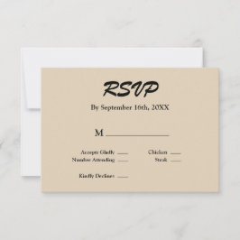 Vanilla RSVP-kaart RSVP Kaartje