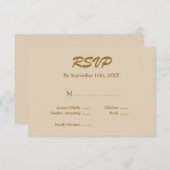 Vanilla RSVP-kaart RSVP Kaartje (Voorkant / Achterkant)