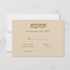 Vanilla RSVP-kaart RSVP Kaartje