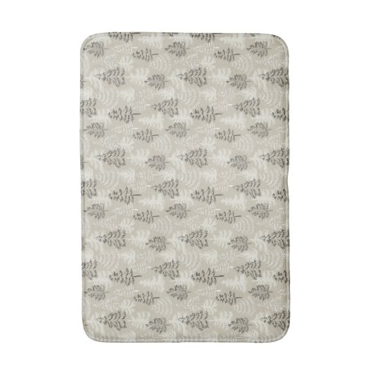 Vanilla Satijn Minimalistische Kerst Pijnbomen Badmat (Voorkant Verticaal)