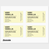 Vanilla Scentel Pastel Yellow Soy Candle Labels (Vel)