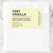 Vanilla Scentel Pastel Yellow Soy Candle Labels (Tas)