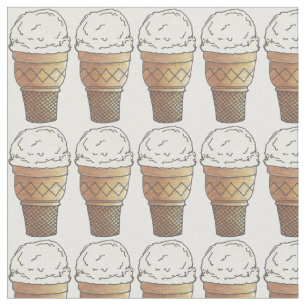 Vanilla Scoop Ice Cream Cake Cone Junk Food Foodie Stof