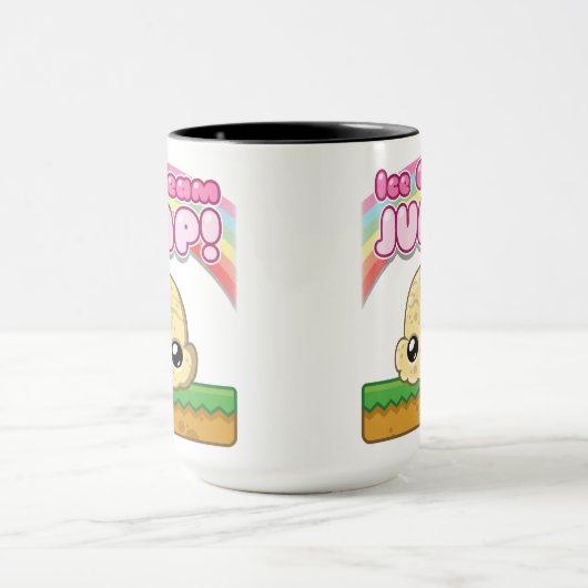 Vanilla Scoop with Ice Cream Jump Text Mok (Midden)