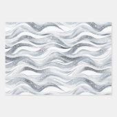 Vanilla Silver Confetti Ice Cream Cone Verjaardag Inpakpapier Vel (Voorkant 3)