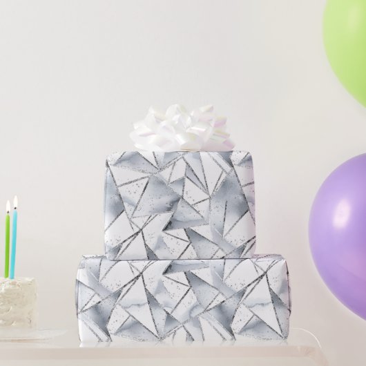 Vanilla Silver Confetti Verjaardag Cadeaupapier (Feestgeschenken)