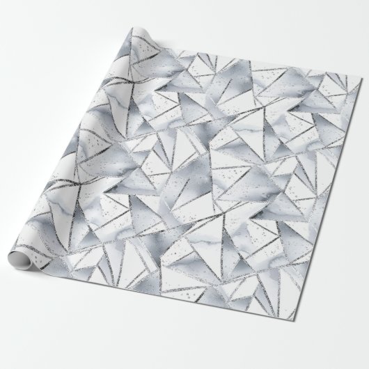 Vanilla Silver Confetti Verjaardag Cadeaupapier (Uitgerold)