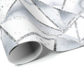 Vanilla Silver Confetti Verjaardag Cadeaupapier (Rol Hoek)