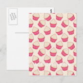Vanilla Sprinkle Cupcake Pattern Briefkaart (Voorkant / Achterkant)