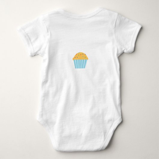 Vanilla Sprinkles Cupcake Babyware Romper (Achterkant)