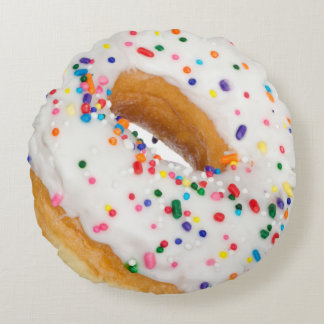 Vanilla Sprinkles Donut Novelty Rond Kussen