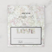 Vanilla Strawberry Hydrangea Folded Place Card Plaatskaartje (Buitenkant ongevouwen)