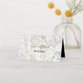 Vanilla Strawberry Hydrangea Folded Place Card Plaatskaartje (Achterkant)